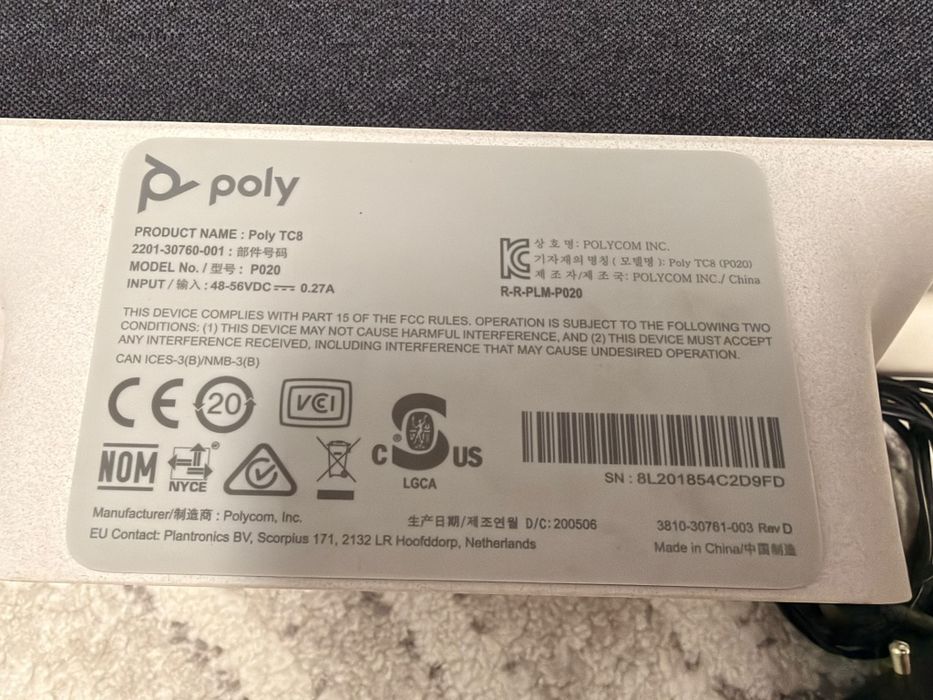 Poly Studio X50 + TC8 Touch – Sistem videoconferință 4K Teams Zoom