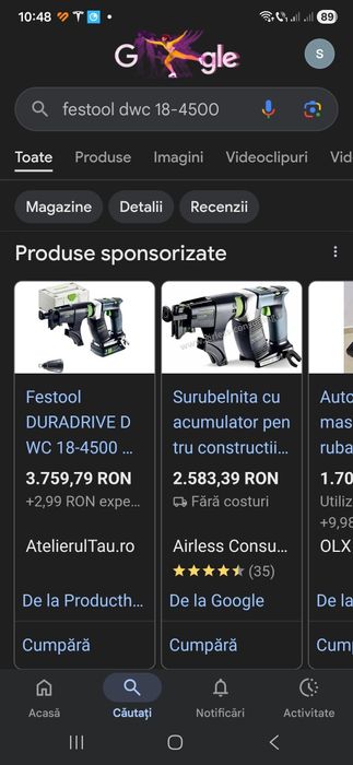 Pistol rigips Festool DURADRIVE DWC 18-4500