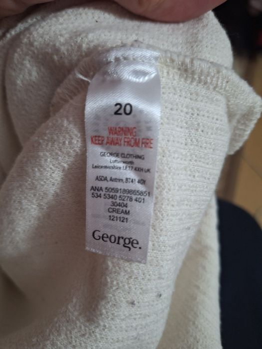 Pulover alb dama bumbac  bust 125,130