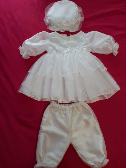 Rochiță/compleu ocazie/botez cu pantalon