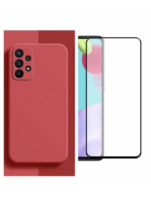 Husa XCAS Catifea+Folie Sticla Samsung A07/A12/A13/A14/A15/A16/A06/A17