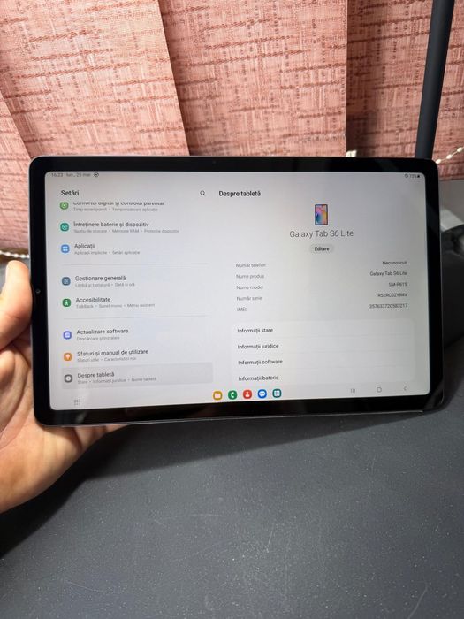 Tabletă Samsung Galaxy Tab S6 Lite(2021) Cellular, Negru, 10.4", Memorie 128GB, 4GB+4GB RAM, Android 13