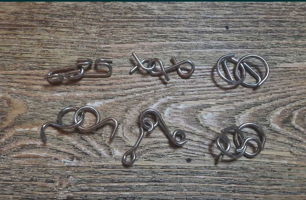 Set 6 buc puzzle metalic