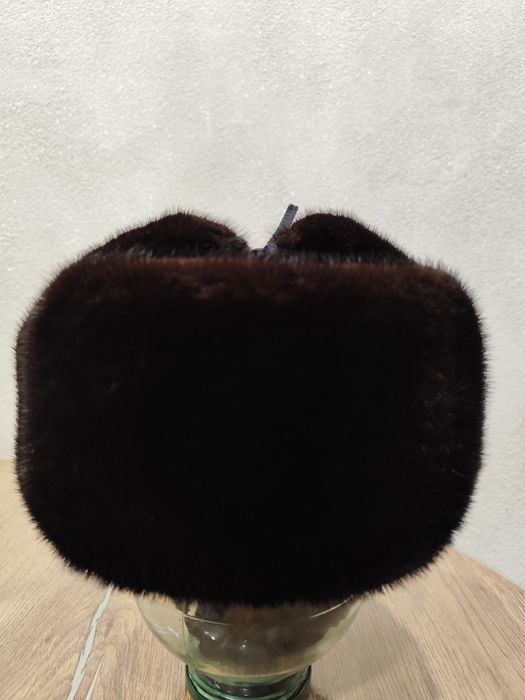 Шапка ушанка норковая