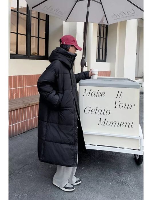 Модная оверсайз куртка зимняя