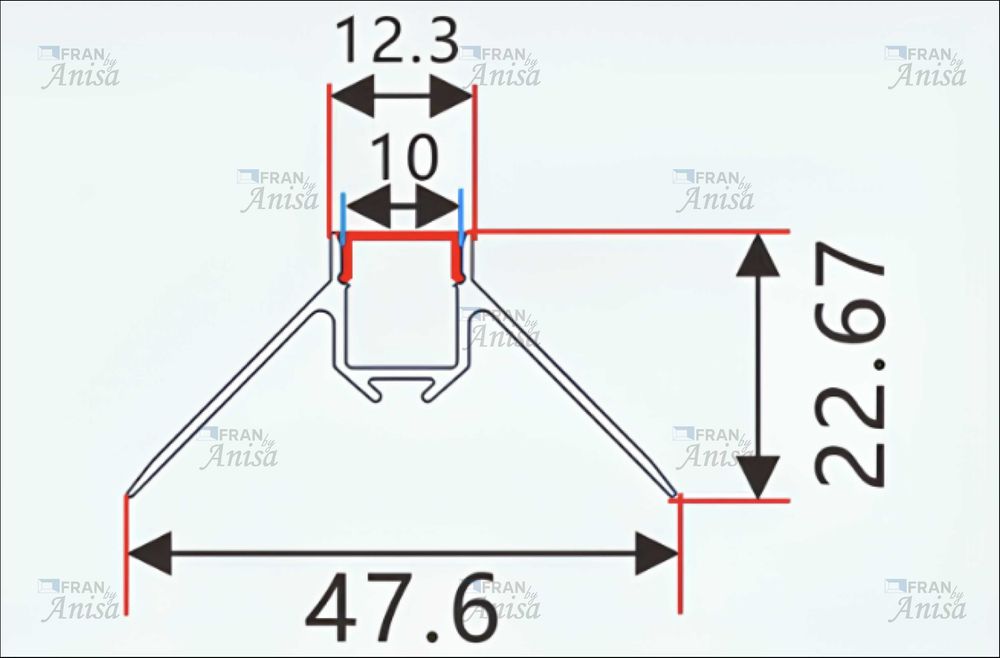 Световая угловая линия 10мм