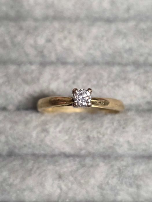 Inele logodna Aur cu diamant natural