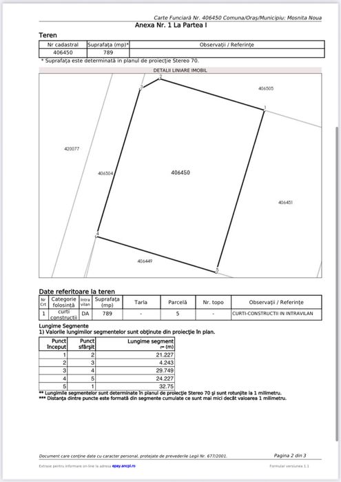 Teren de vanzare Mosnita Noua