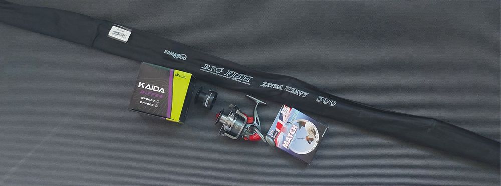 Нова карбонова въдица 3м 100-200гр с макара и влакно,риболов, такъм