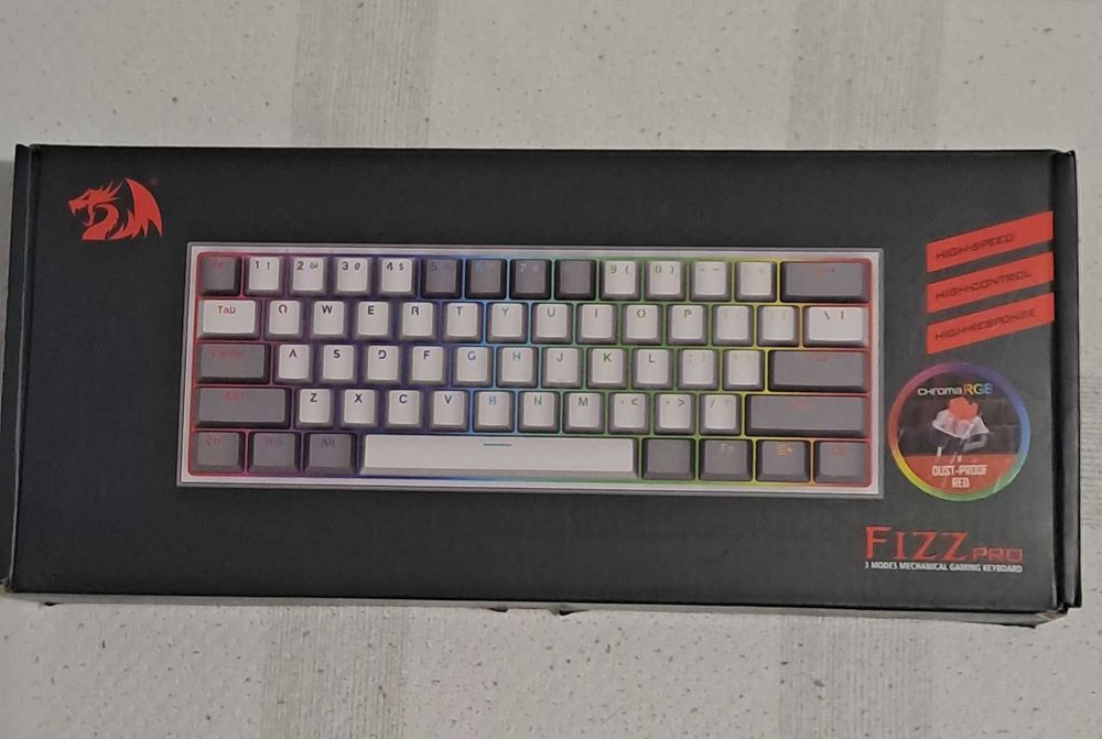 Redragon K617 Fizz 60% Tastatura RGB Gaming+lubrifiată de mine.