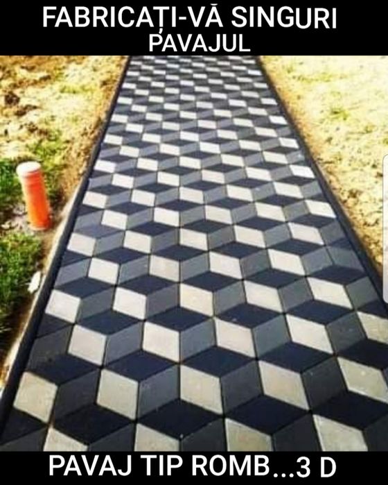 Faceti singuri pavaj ul alei gradina beton matrite pavele dale scule constructi  montaj meserias unelte piese accesori tipare piele molde amenajari
