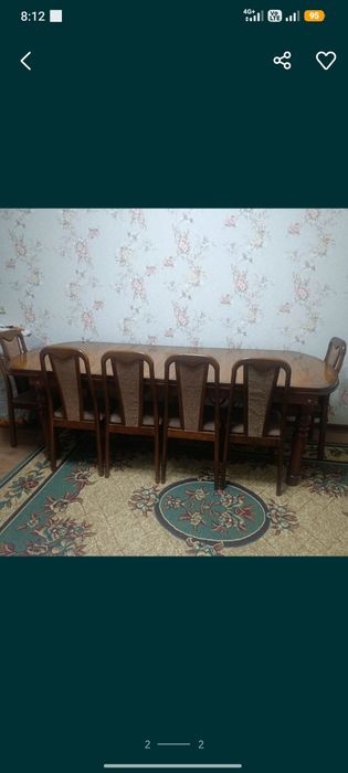 Гостевой стол  орындығымен сатылады  срочно