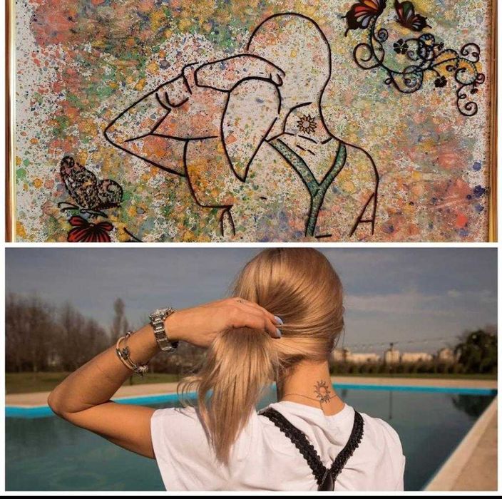 Tablouri handmade pe sticla