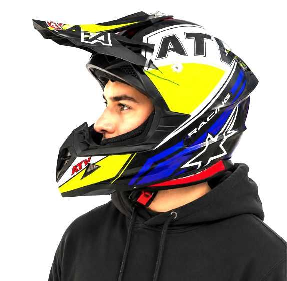 Кросова каска подходяща за ATV, мотокрос, ендуро и офроуд