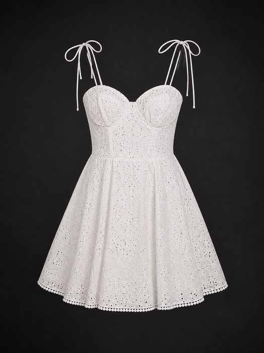 H&M бяла рокля размер S