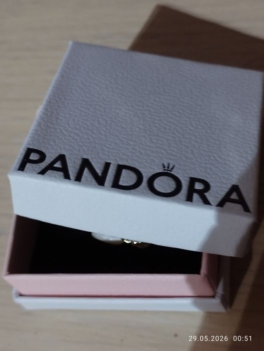 Charm argint placat cu aur Pandora