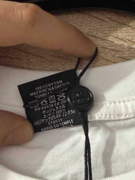 Tricou Stussy Alb Logo cu Pisicute marimea S