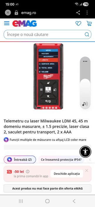 Telemetru laser LDM45