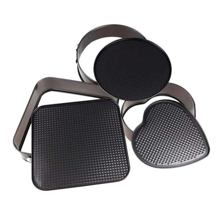 Комплект от 3 тави за печене на кекс или блат за торти с подвижно дъно