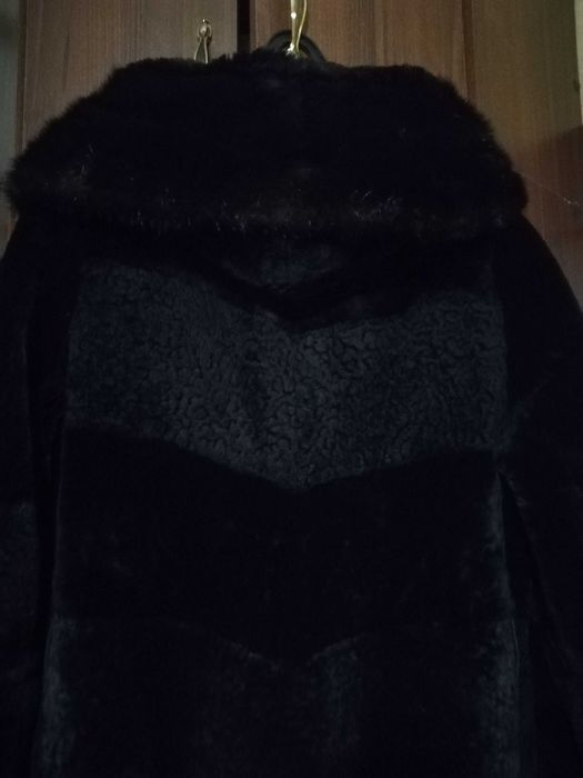 Шуба мутоновая с норкой