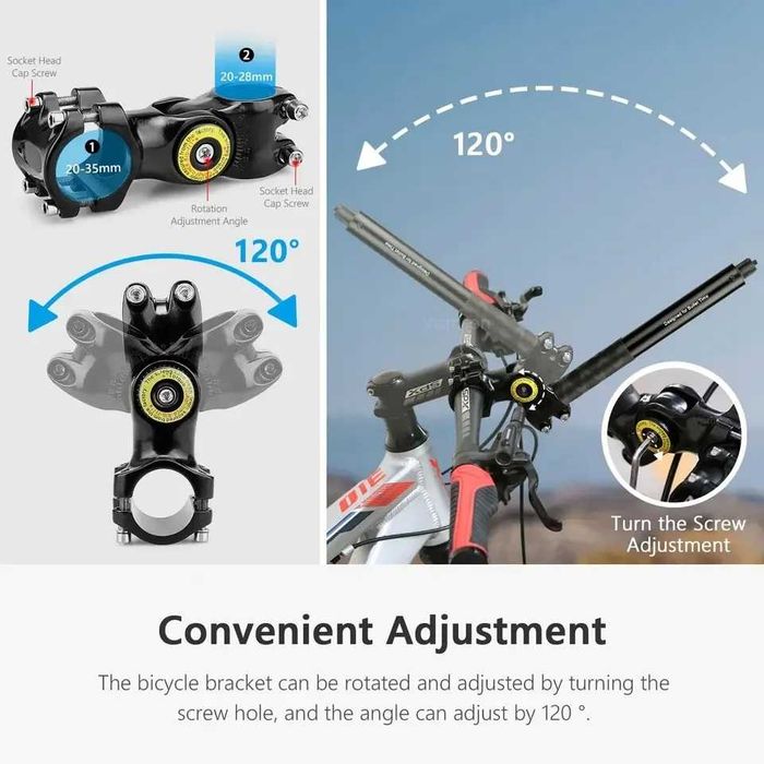 Prindere de metal ghidon motocicleta selfie stick bat Insta360 Gopro