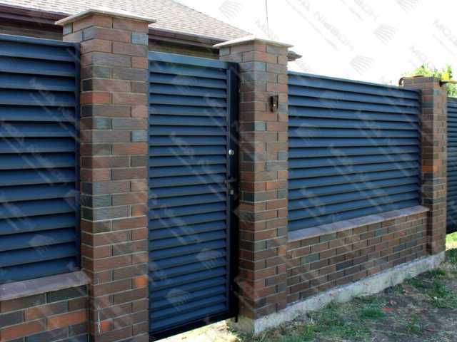 Забор жалюзи горизонтальный