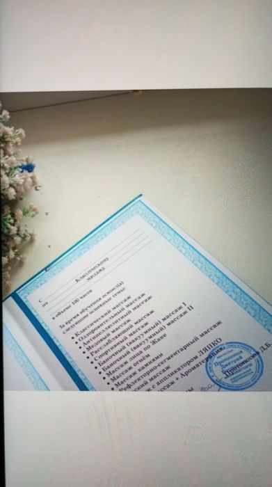 Массаж лечебный расслабляющий