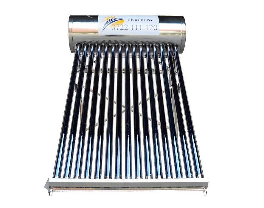 Panou Solar Presurizat Cu Serpentina 150L INOX 15 tuburi apa calda