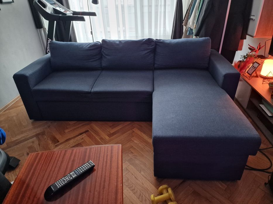 Триместен разтегателен диван с ракла