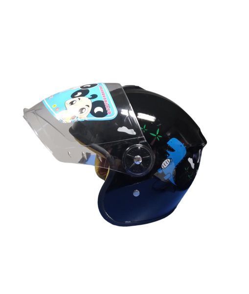 Детска Каска без брада за Мотор, Скутер, Мотопед Черен А-3620