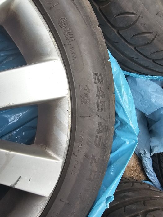 Set jante aliaj originale VW 17" + anvelope 245/45 R17