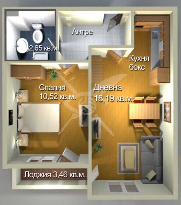 Двустаен апартамент в Меден Рудник 370-13063