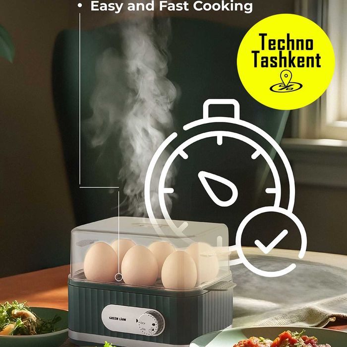 Яйцеварка Green Lion, вместимость 6 яйца, 400W, 230 Вт, компактный