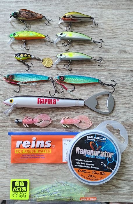 Комплект воблери  силикони ZipBaits Savage Gear Tsurinoya Reins 45Евро всичко