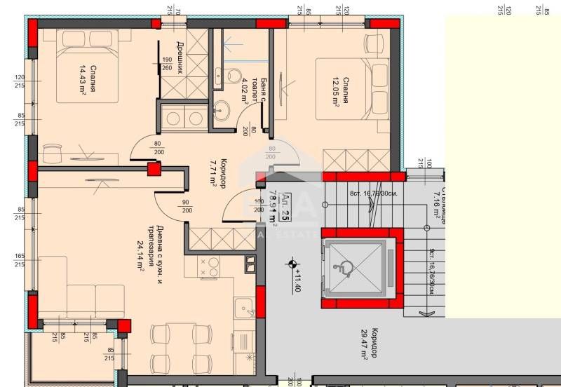 Тристаен апартамент за продажба в новострояща се сграда в кв. Аспарухо