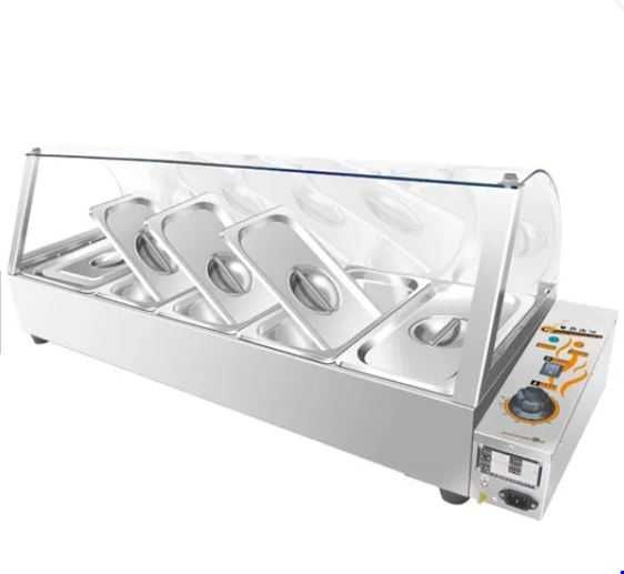 Vitrina electrica mentinere la cald Bain Marie 1.2M 6 GN 1/3 10cm