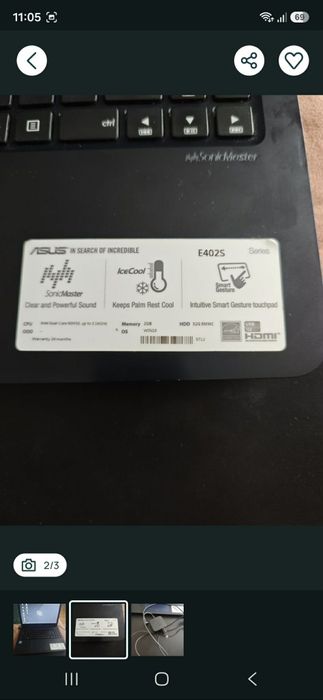 Vand laptop Asus E402S