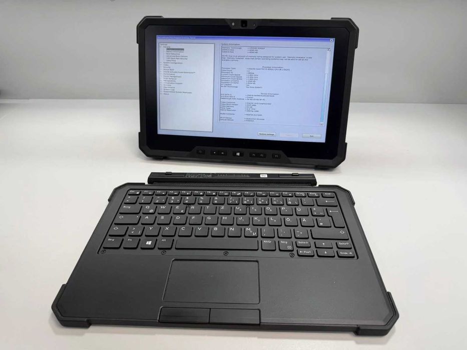 Tableta Latitude 7212 Rugged Extreme Tablet 11.6 inch FHD Touch cu tastatura i5-8350U