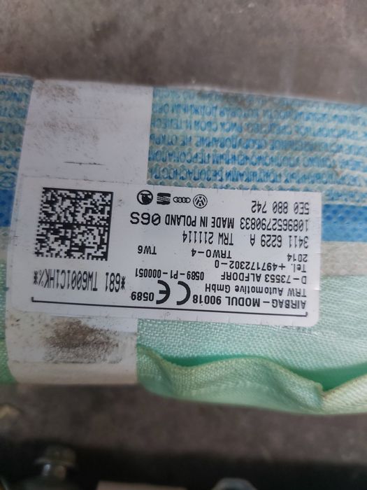 Airbag cortina/pasager/volan centuri fata Octavia 3 2013-2017