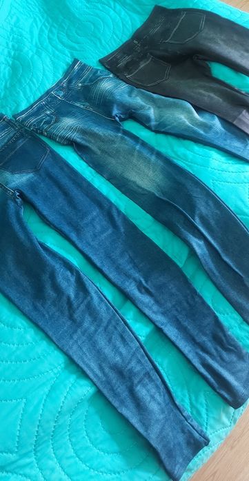 Colanti talie inalta,imitatie blugi