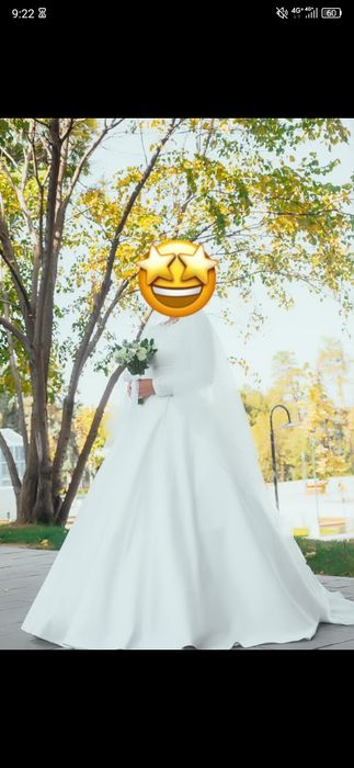 Свадебное платье, атласное