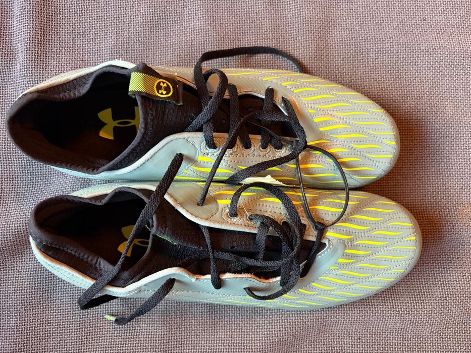 Ghete fotbal Under Armour Magnetico Select 4 FG verde/galben – noi