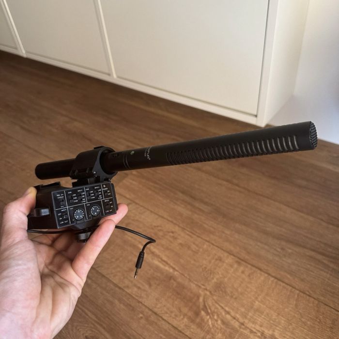 Kit profesional microfon pentru interviuri/filmat/podcast