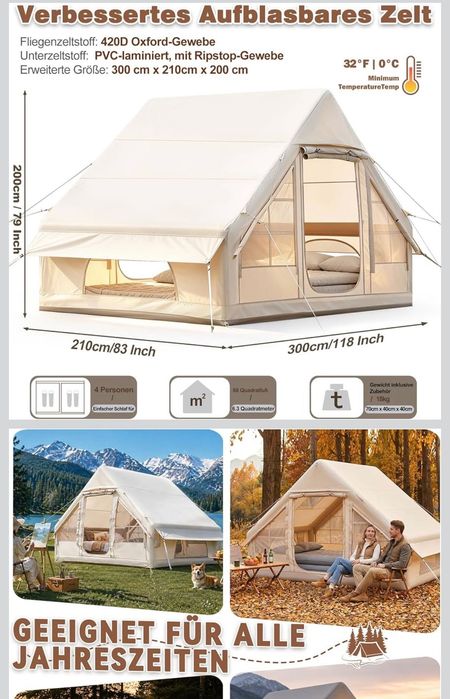 Cort gonflabil 2x3 m