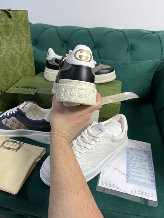 Adidasi Gucci GG piele naturala Full Box colectie noua