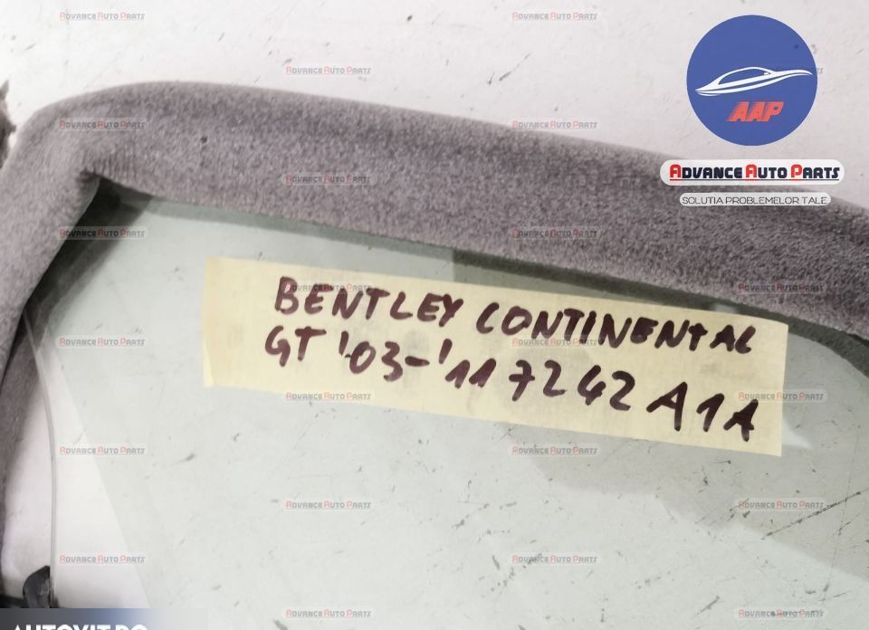 Geam stanga fata - original in stare buna Bentley Continental 3 (facel
