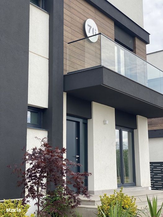 Vila noua cu bucatarie, cartier premium, padure, lac, centru Corbeanca