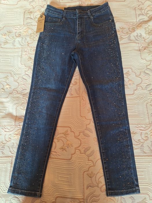 Дамски дънки  с камъни XL.