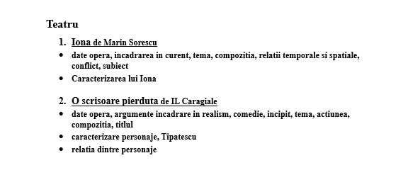 Comentarii literare liceu, conforme cu cerinte bareme BAC