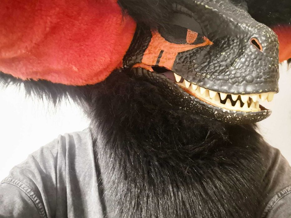 Furry mask, raptor cosplay